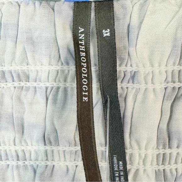 Anthropologie Peregrine Blue and White Midi Dress 3X NWT - Picture 9 of 11